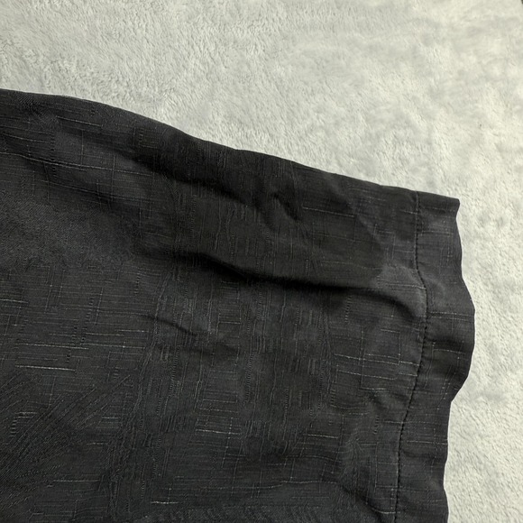 Tommy Bahama Shirt Mens Large Black Silk Hawaiian Floral Banana Button Up - Picture 4 of 10